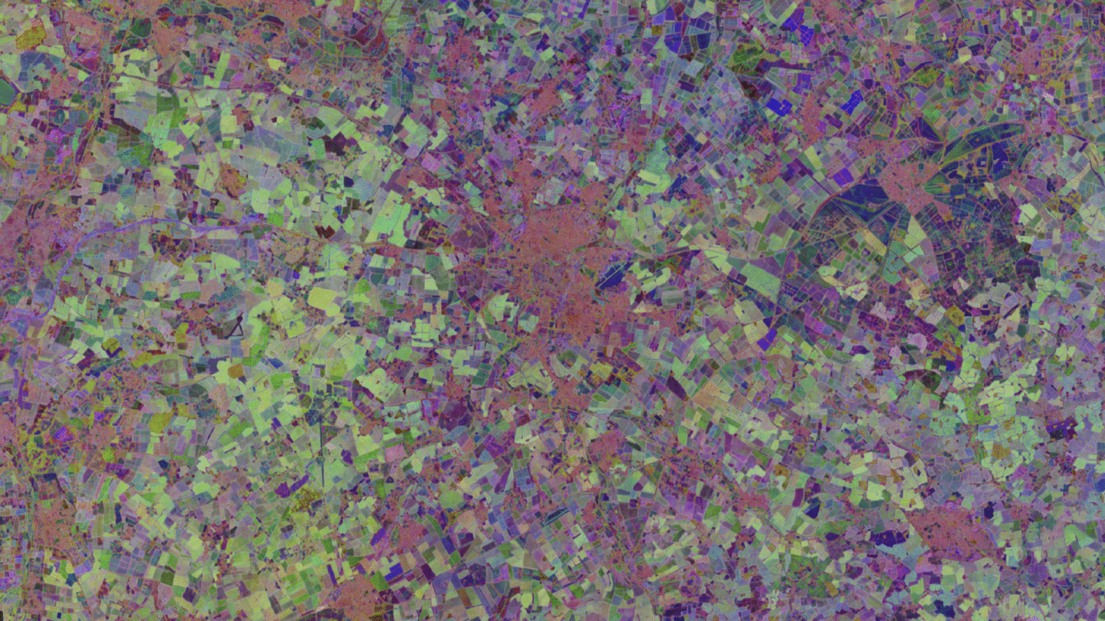 Cambridge and surroundings as represented by TESSERA's embeddings